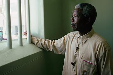 1994: Nelson Mandela in his previous cell